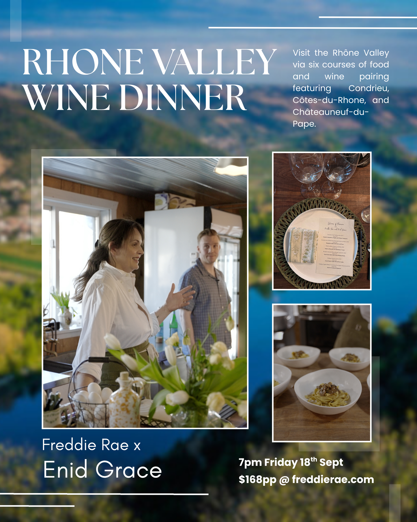 Rhone Valley Wine Dinner with Enid Grace - Friday 18th September
