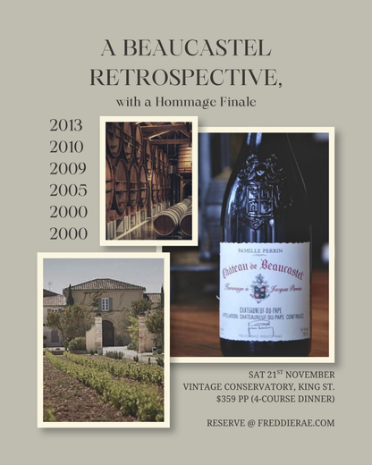 A Beaucastel Retrospective, with a Hommage Finale - Saturday 21st November