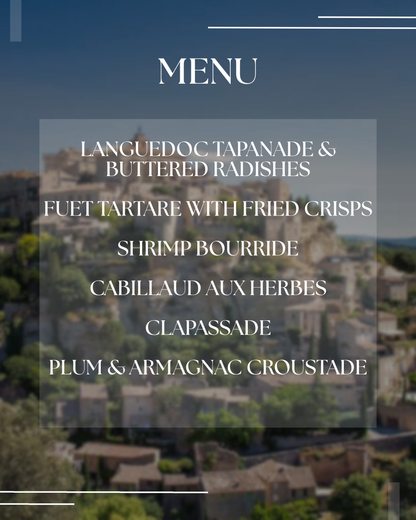 South of France Wine Dinner with Enid Grace - Saturday 15th August