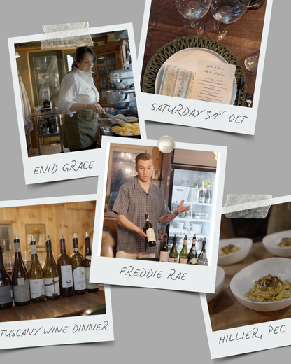 Wines of Tuscany + Umbria Dinner with Enid Grace - Saturday, 31st October
