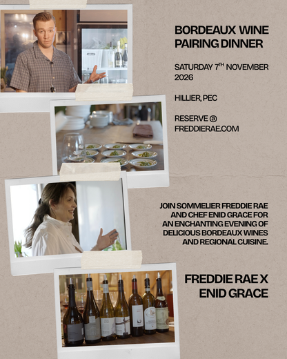 Wines of Bordeaux Dinner with Enid Grace - Saturday, 7th November