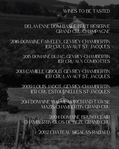 Gevrey-Chambertin: Premier & Grand Cru Dinner - 17th October 2025