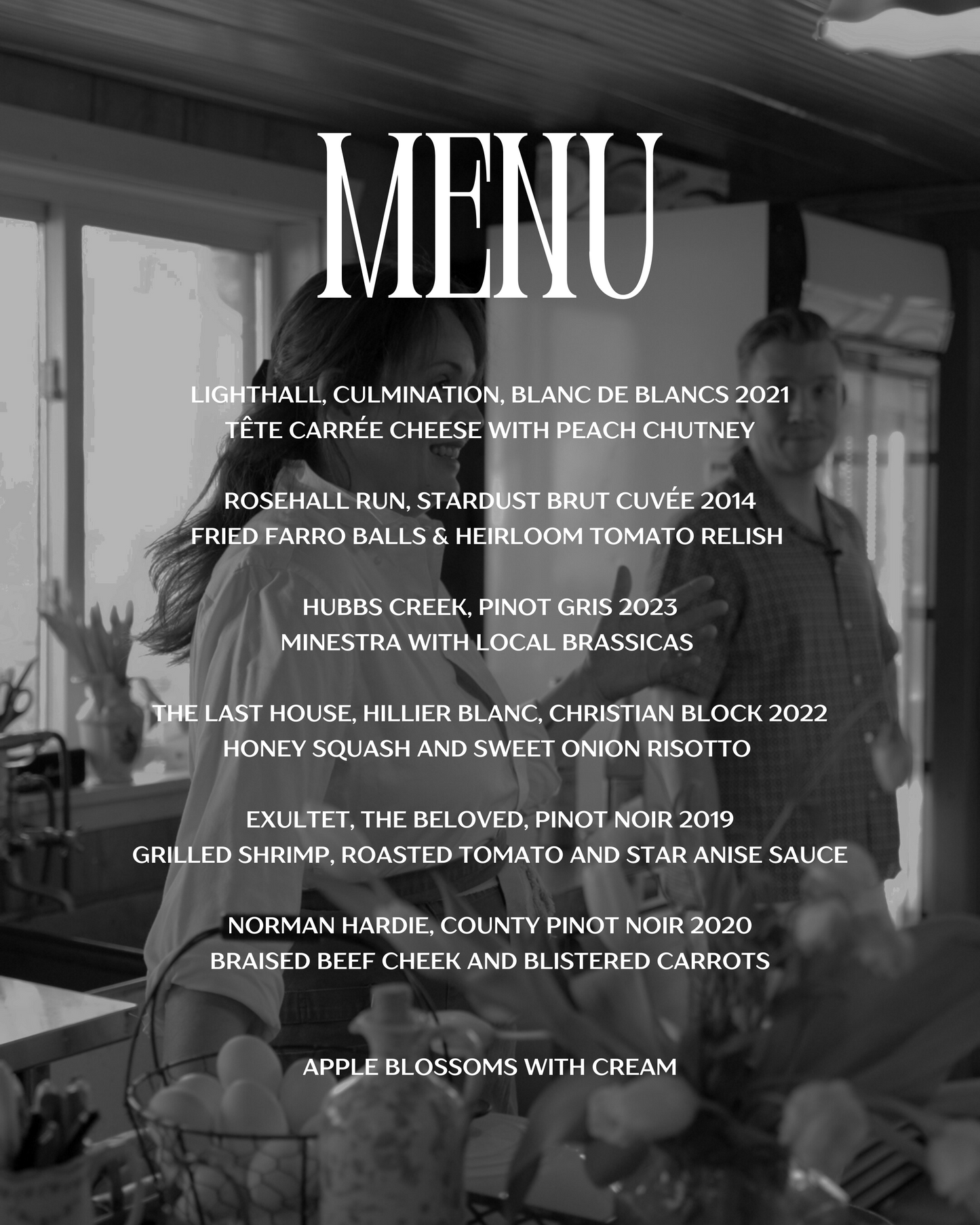Wines of Prince Edward County Dinner with Enid Grace - Sunday 21st Sept