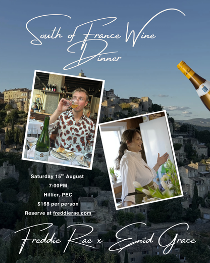 South of France Wine Dinner with Enid Grace - Saturday 15th August