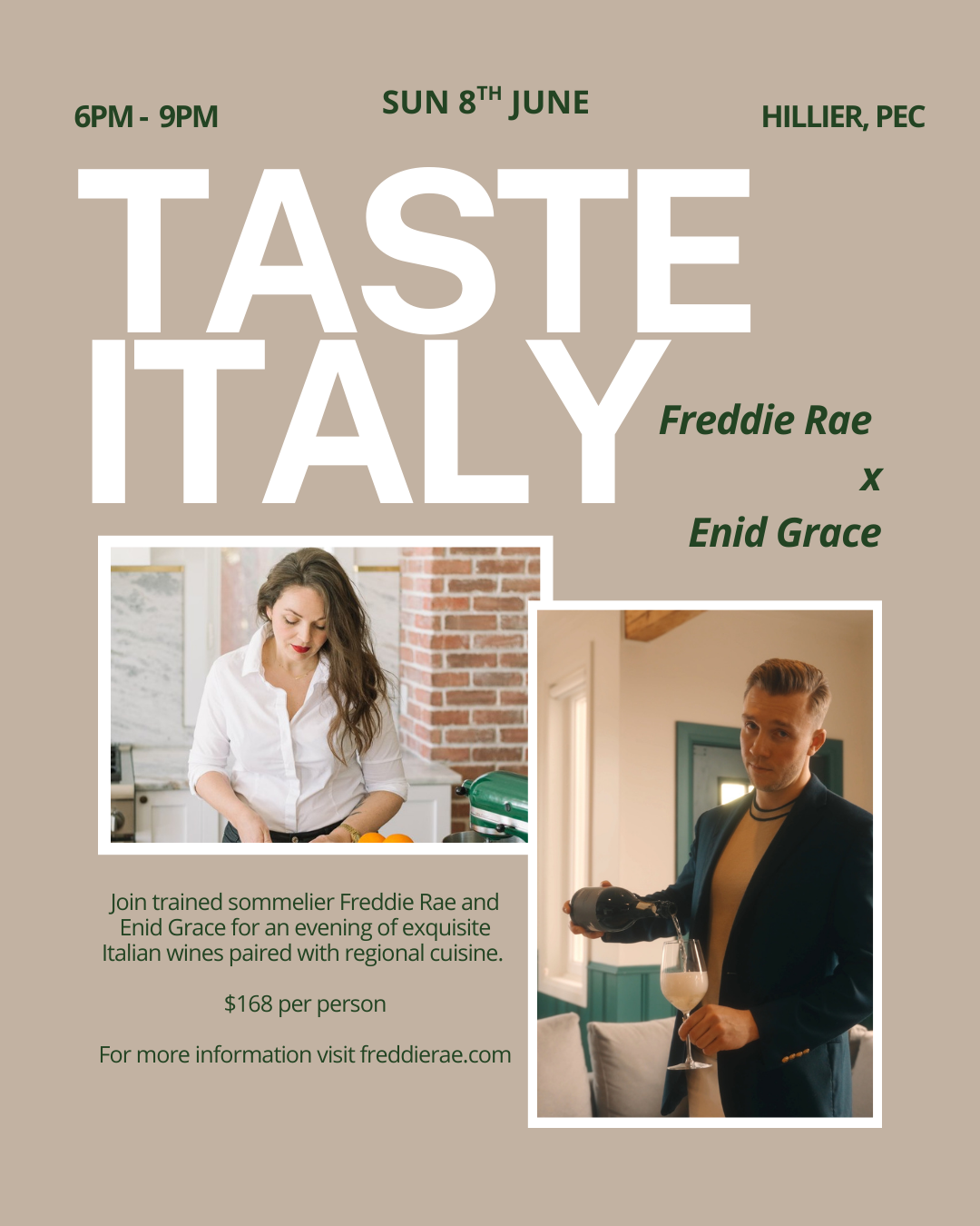Taste Italy with Enid Grace - Sunday 8th June