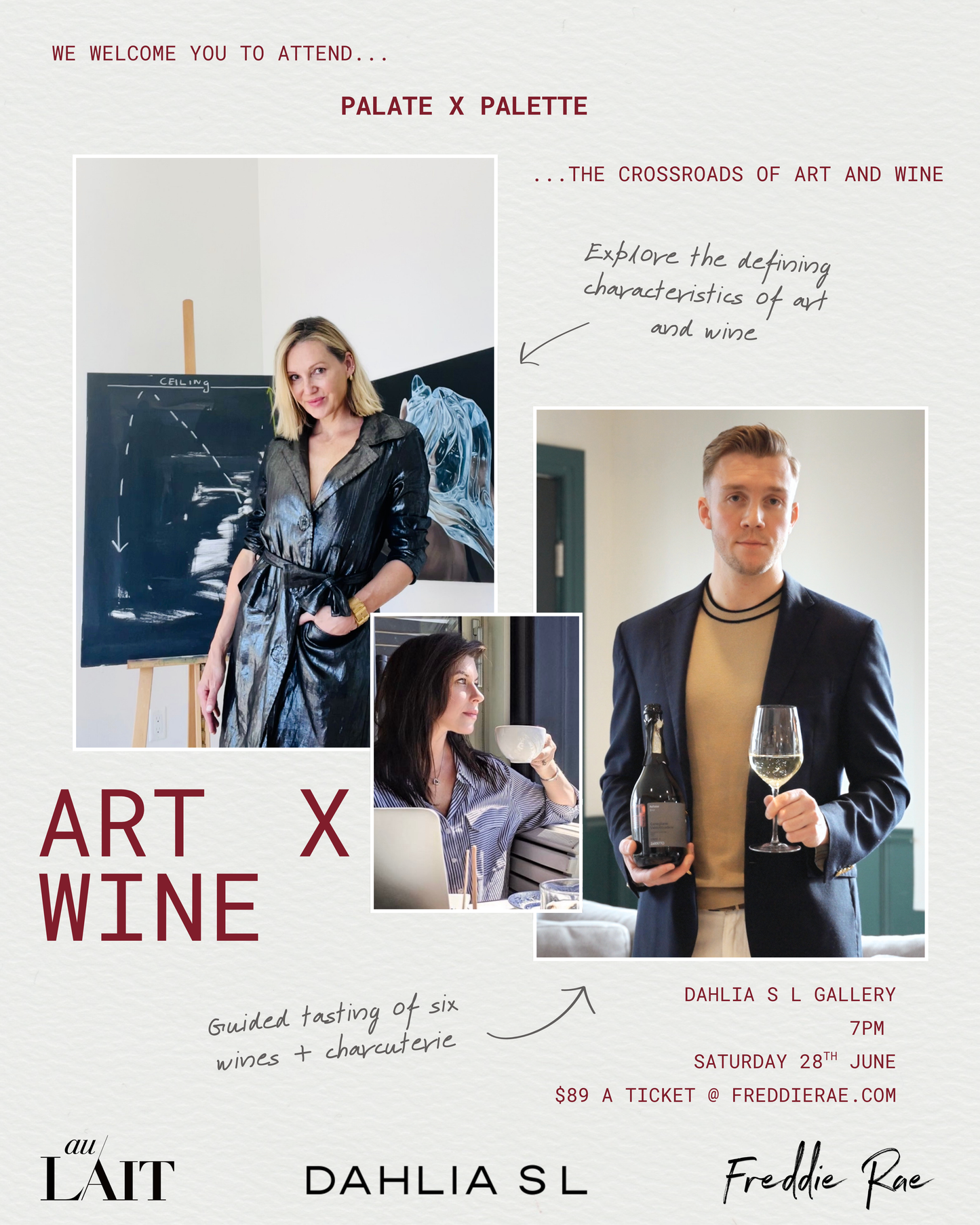 PALATE X PALETTE: The Crossroads of Art x Wine - Saturday 28th June