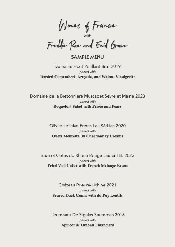 Wines of Prince Edward County Dinner with Enid Grace - Sunday 21st Sept