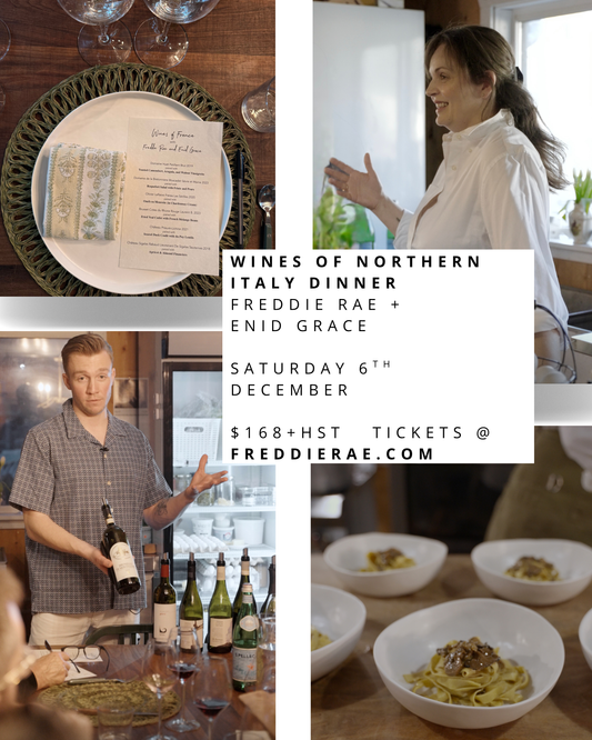 Wines of Northern Italy Dinner with Enid Grace - Saturday, December 6th